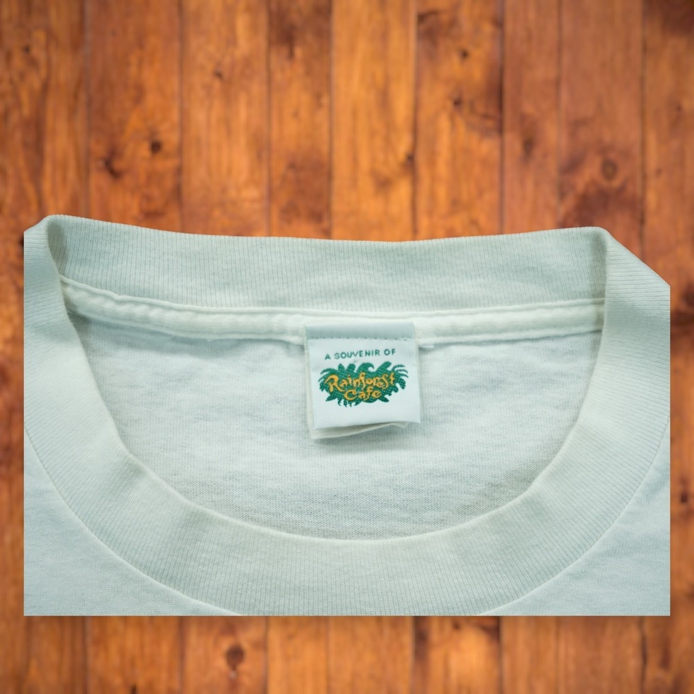 Vintage 90s Rainforest Wrap Around Nature Animal Habitat T-Shirt XL ~ Men's - Picture 4 of 6